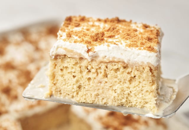 Lotus Biscoff Tres Leches Cake.