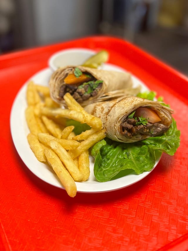 Meat Shawarma Sandwich.